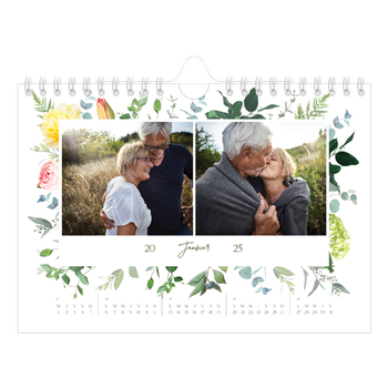 Calendrier photo A5 — Fleurs traditionelles