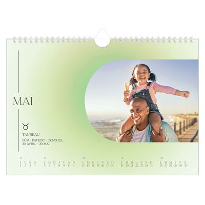 Calendrier photo A4 — Dégradé astrologique [couverture]