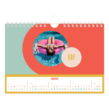 Calendrier photo A5 — Fun et moderne