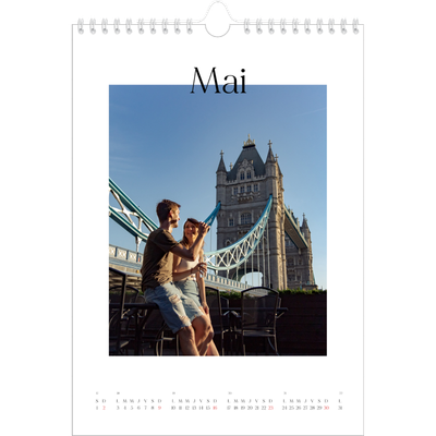 Calendrier photo A4 (20 x 30 cm) — Mon carnet de voyage [Mai]