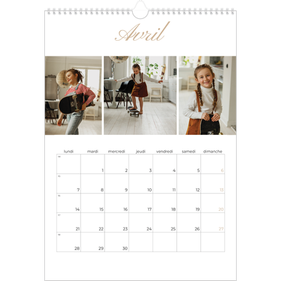 A3 Calendrier annuel — Diaporama [Avril]