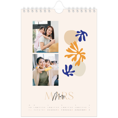 Calendrier photo A5 — Coraux minimalistes [Mars]