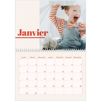 Calendrier photo A4 double — Inspiration 90