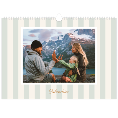 Calendrier photo A3 — Lettrages et rayures [couverture]