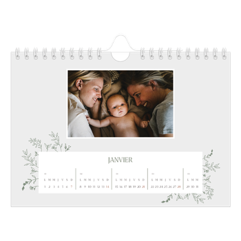 Calendrier photo A5 — Fleurs dessinées