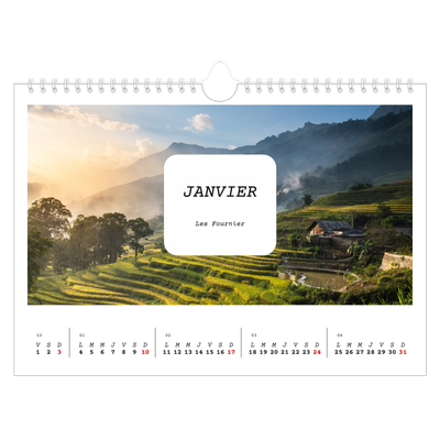 Calendrier photo A4 — Toute l'histoire [Janvier]