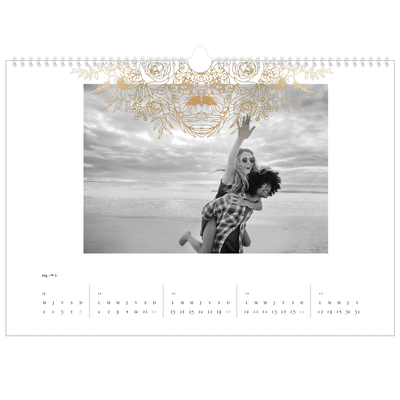 Calendrier photo A3 — Gouden bloemenversiering [Mai]