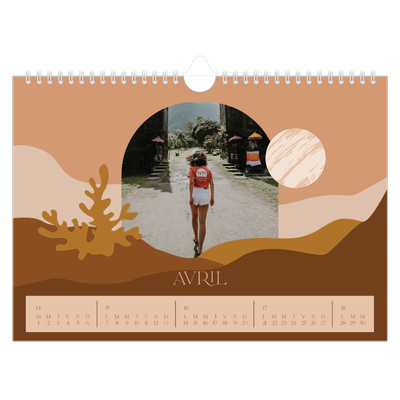 Calendrier photo A4 — Montagnes aux tons neutres [Avril]