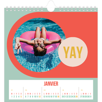 Calendrier photo carré — Fun et moderne