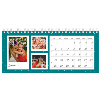 Calendrier de bureau — Cliché rétro pop