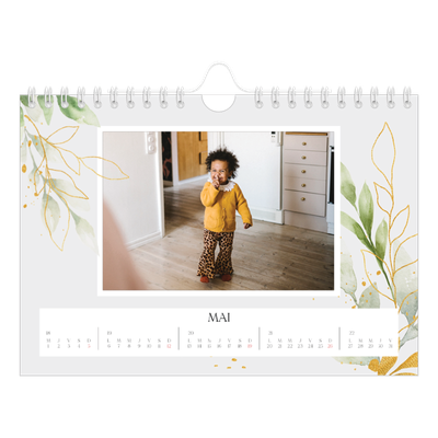 Calendrier photo A5 — Éclaboussure florale [couverture]