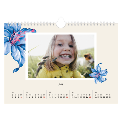 Calendrier photo A4 — Fleurs entremélées [couverture]
