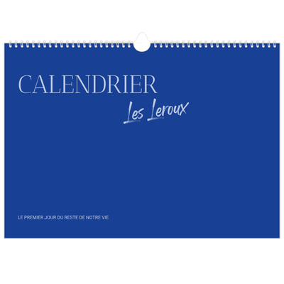 Calendrier photo A3 — Classique cobalt [couverture]
