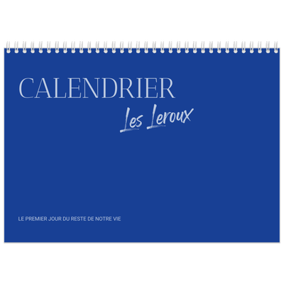 Calendrier photo A4 double (30 x 40 cm) — Classique cobalt [couverture]