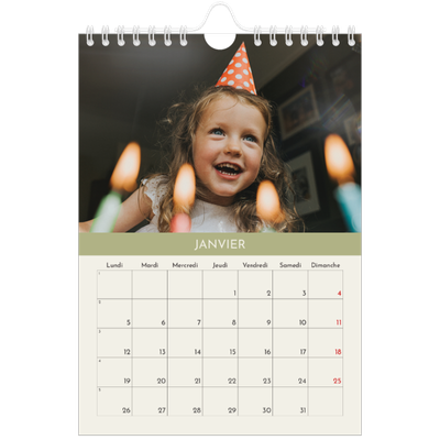 Calendrier photo A5 — Chapitres pastel [Janvier]