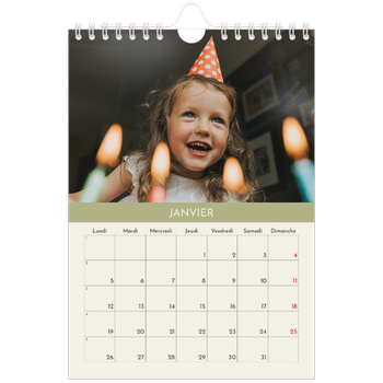 Calendrier photo A5 — Chapitres pastel