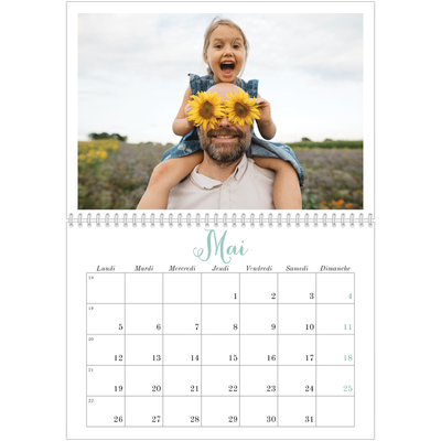Calendrier photo A4 double (30 x 40 cm) — Bienvenu au monde [couverture]