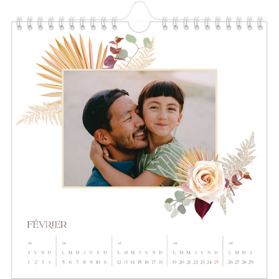 Calendriers annuels carré — Bohème [Février]