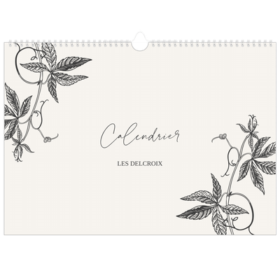 Calendrier photo A3 — Encre & lierre [couverture]