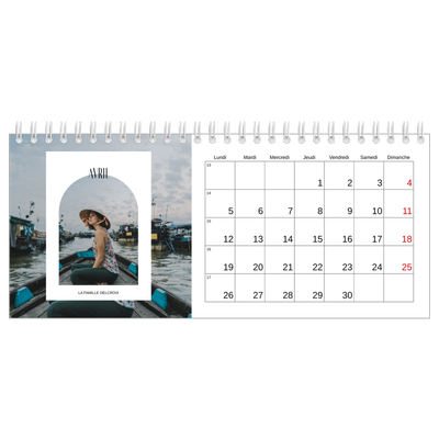 Calendrier de bureau — L'arche ouverte [Avril]