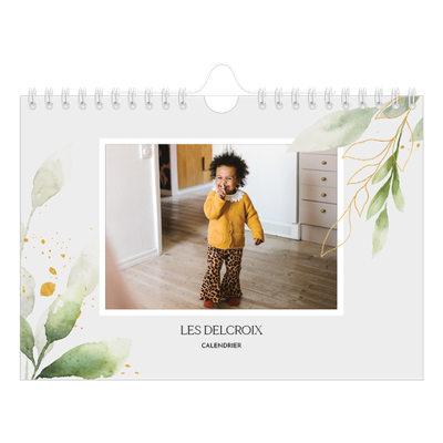 Calendrier photo A5 — Éclaboussure florale [couverture]