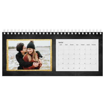 Calendrier de bureau — Paillete et ardoise