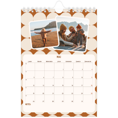 Calendrier photo A5 — Motifs rétros [couverture]