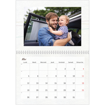 Calendrier photo A4 double (30 x 40 cm) — Ornements bucoliques [couverture]