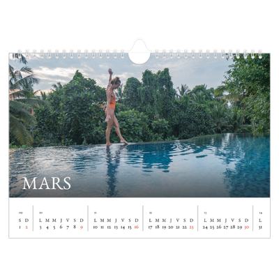 Calendrier photo A4 — Superposition classique [Mars]
