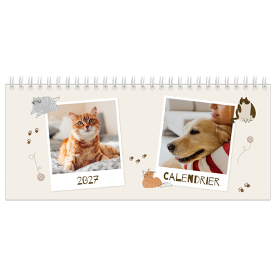Calendrier de bureau — Chaton joueur [couverture]