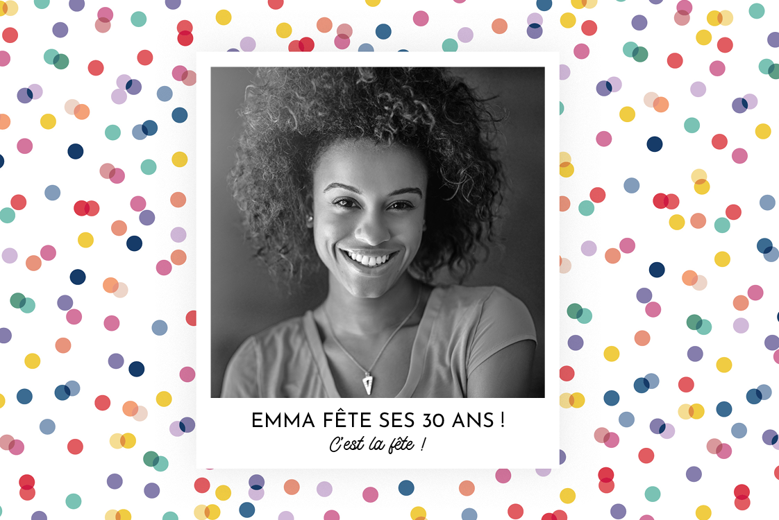 Cartons d'invitation — Confettis colorés