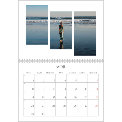 Calendrier photo A4 double (30 x 40 cm) — Fragments de voyage [couverture]