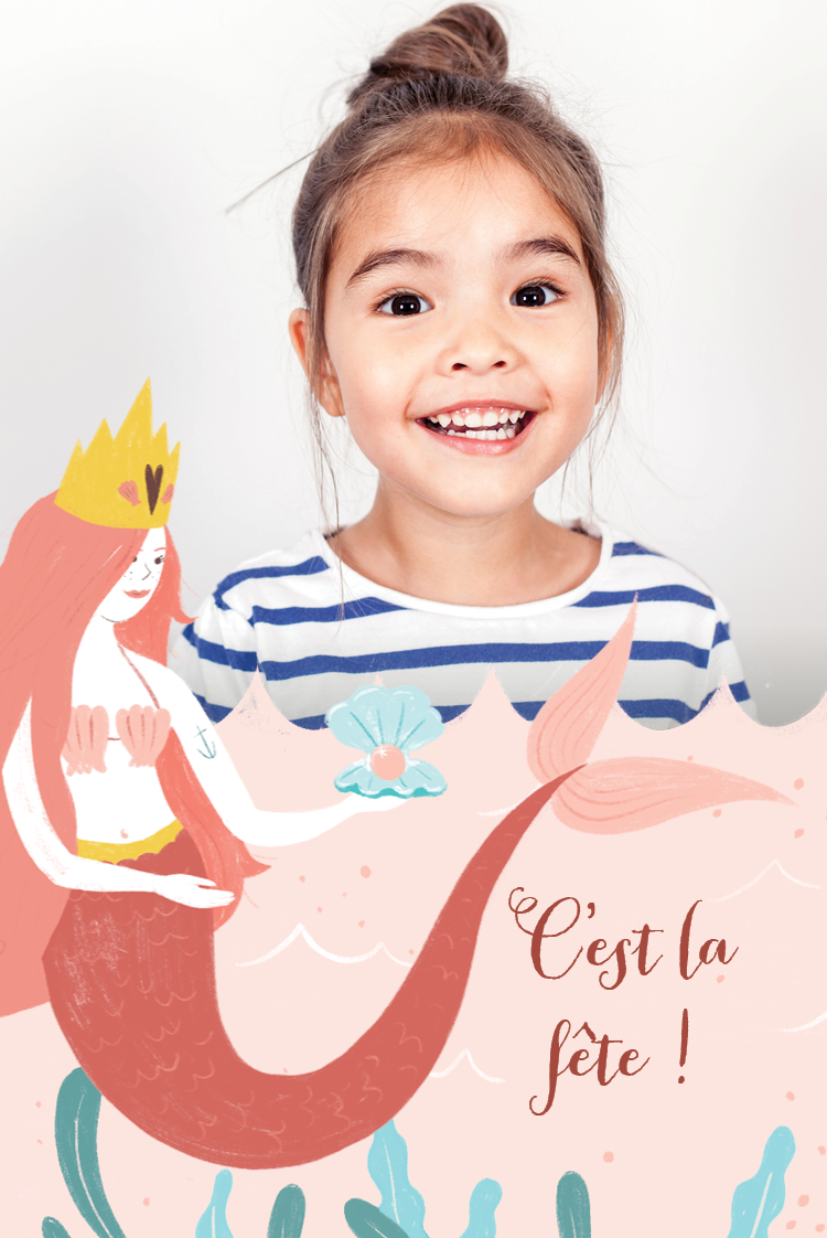 Cartons d'invitation — Sirène