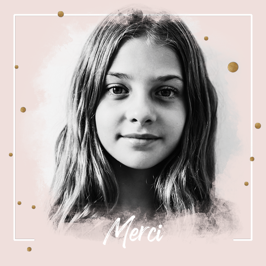 Carte de remerciement — Finition photo douce