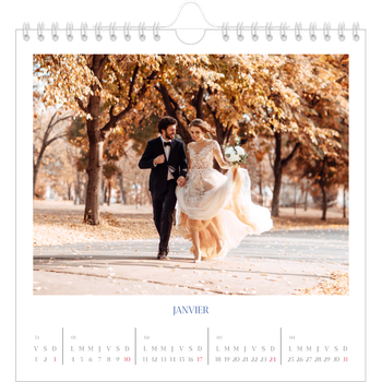 Calendrier photo carré — Classique cobalt