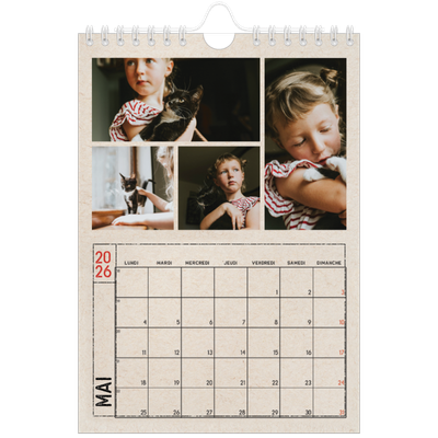 Calendrier photo A5 — Craft effet tampon [couverture]