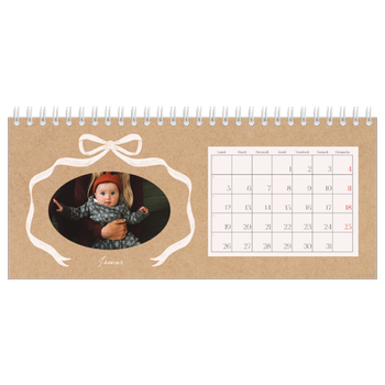 Calendrier de bureau — Kraft et nœud