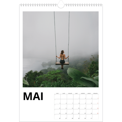 A3 Calendrier annuel — Espace blanc [couverture]