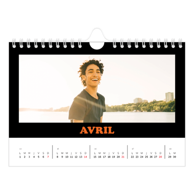Calendrier photo A5 — Fun Typo [Avril]