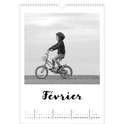 A3 Calendrier annuel — Fait Main [Février]