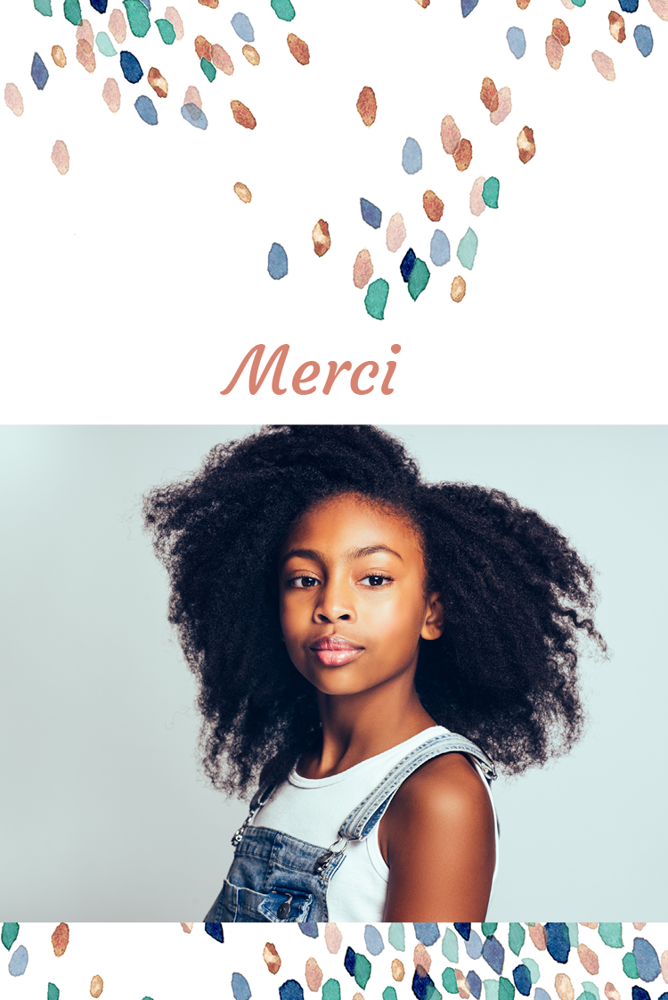 Carte de remerciement — Eclats d'aquarelle