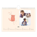 Calendrier photo A5 — Pattes de chat et gribouillis [Avril]