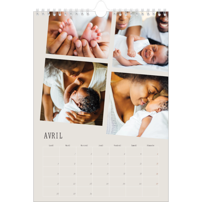 Calendrier photo A4 (20 x 30 cm) — Souvenirs en mouvement [Avril]