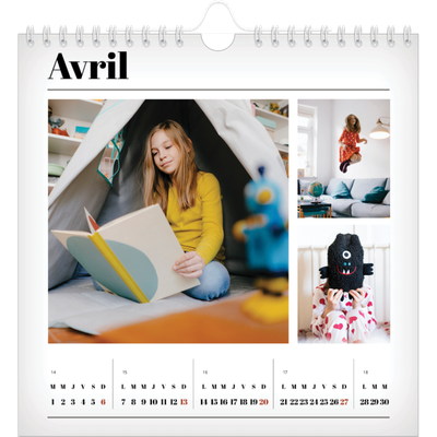 Calendriers annuels carré — Une de magazine [Avril]