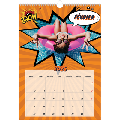 A3 Calendrier annuel — Bande dessinée [Février]
