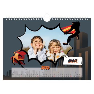 Calendrier photo A4 — Bande dessinée [Avril]