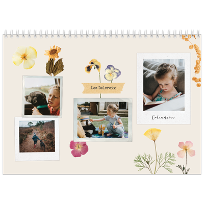 Calendrier photo A4 double (30 x 40 cm) — Scrapbook vintage [couverture]