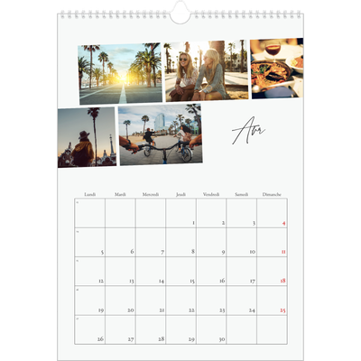 A3 Calendrier annuel — Escapade citadine [Avril]