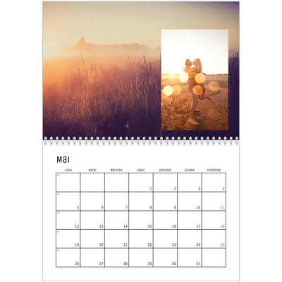 Calendrier photo A4 double (30 x 40 cm) — Immersion en montagne [couverture]