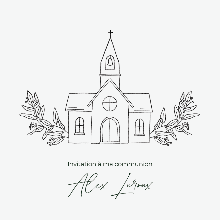 Cartons d'invitation — Communion - croquis